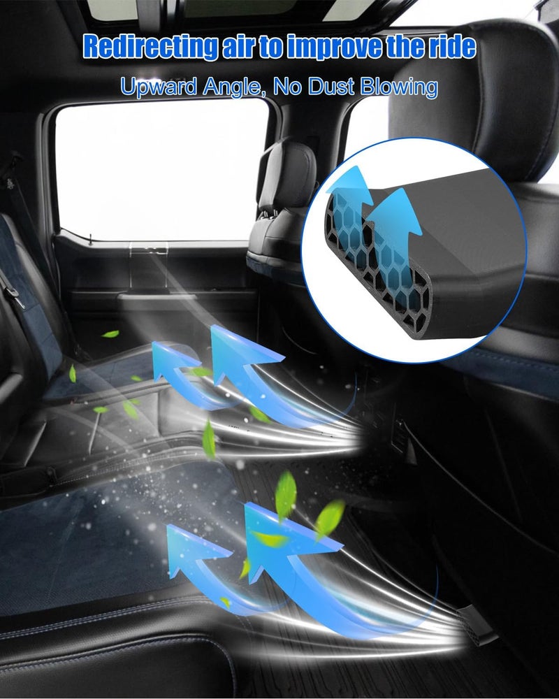 THXCHER 2 Pcs Under Seat Vent Deflectors Compatible with Ford F150 Lightning Raptor 2015-2024, Rear AC Vent Directional Extenders - Image 5